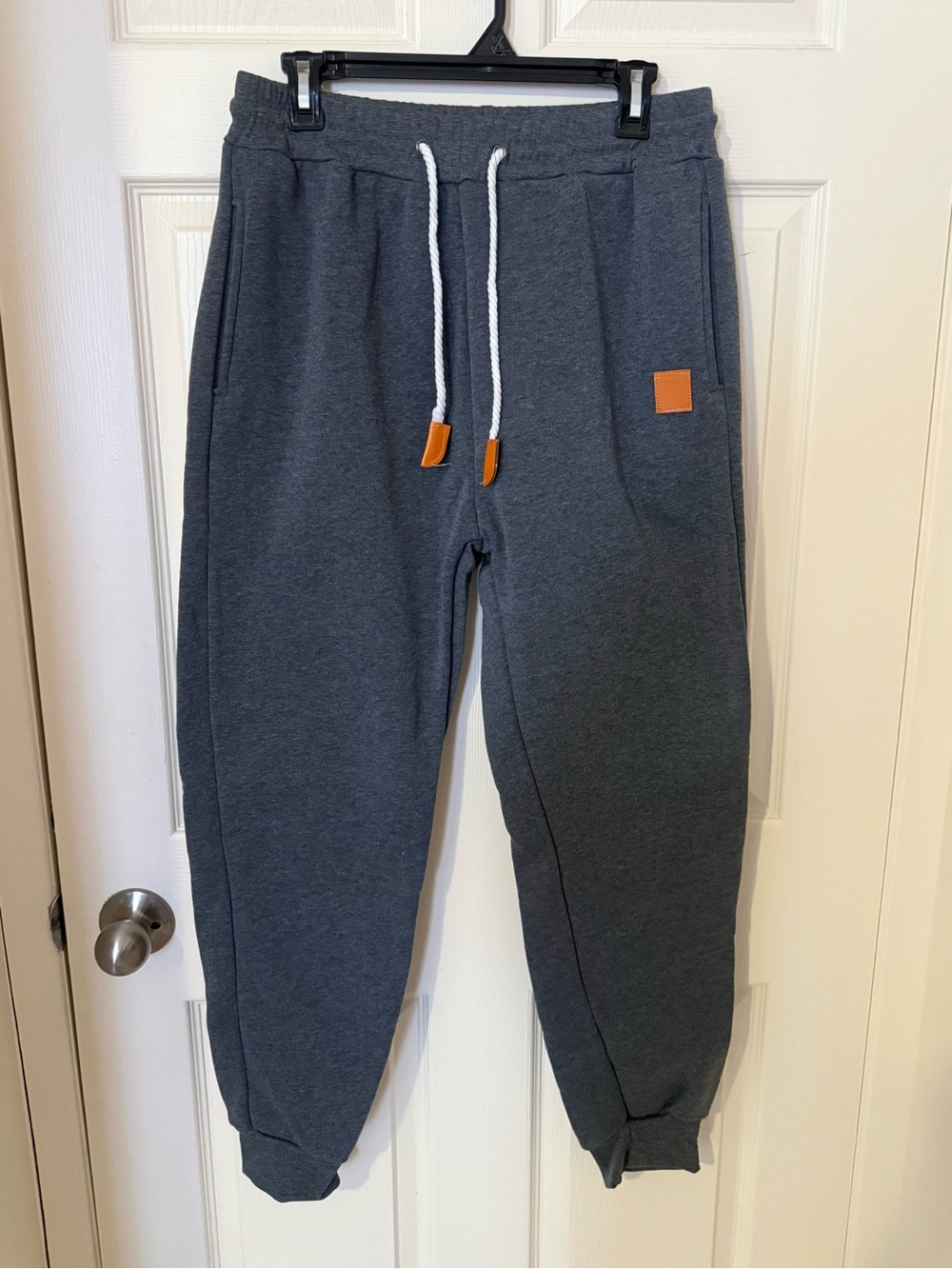 Source Unknown Dark Gray Sweatpants with Orange Accents